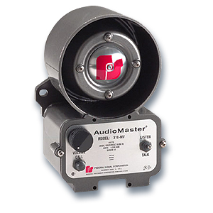 Federal Signal's AudioMaster 310X-MV is a two-way industrial intercom that provides reliable communications and superior sound quality. This unit has a rugged Type 4X housing and is rated for Class I, Division 2, Groups A,B, C, and D; Class II, Division 2, Groups F and G and Class III.